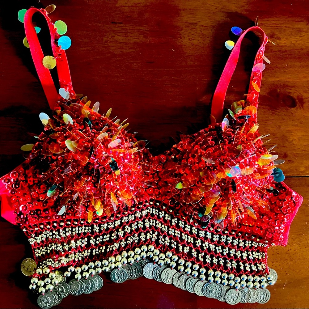 Belly dancing set,  in great shape red - Picture 4 of 6